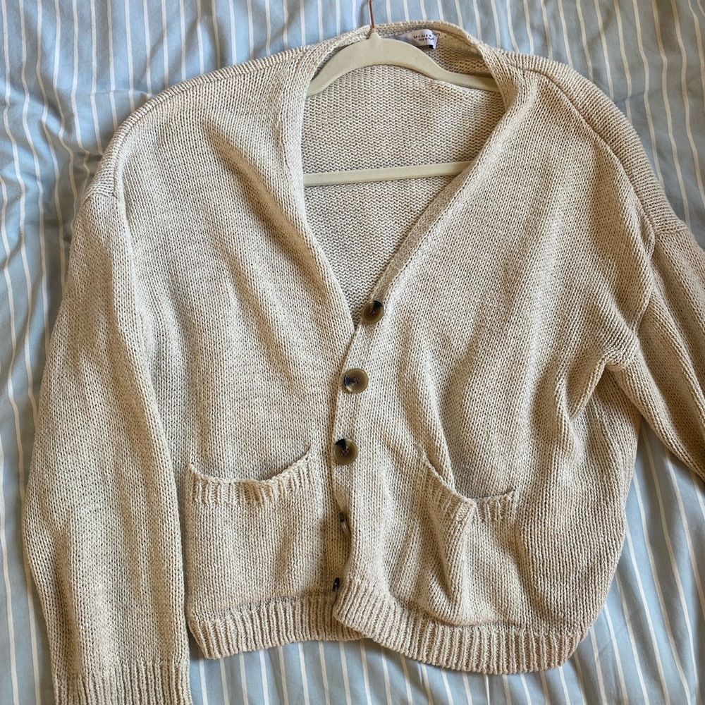 Cozy Cream Button-Up Women's Sweater